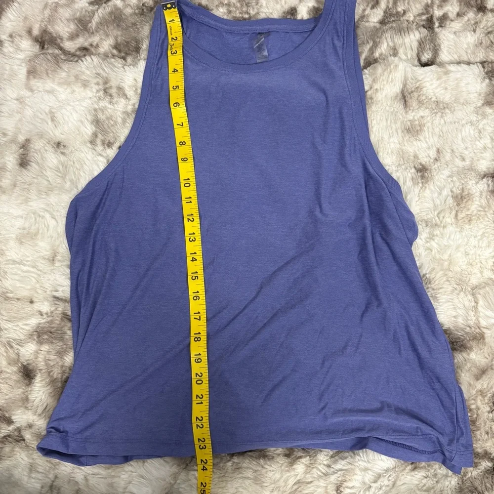 Beyond Yoga Soft Blue Muscle Sleeveless Tank Sz L - Picture 4 of 5